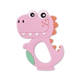 Silicone Teether DINO “LUCKY” Pink